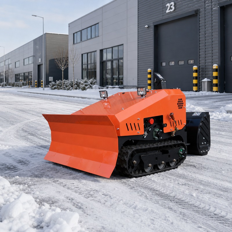 Chasse-neige et fraise à neige chenillés télécommandés
