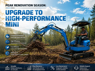 Saison de rénovation de pointe : passez aux mini-pelles haute performance